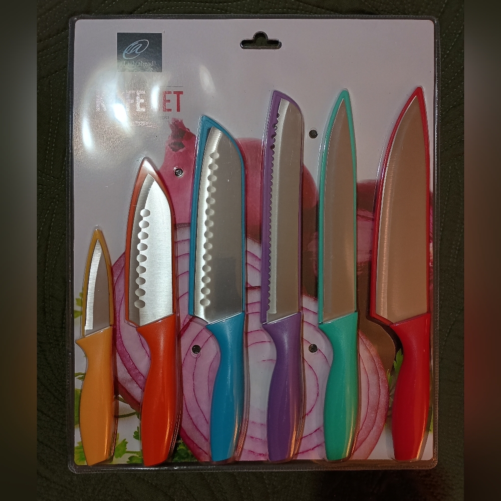 Colorful 6 Piece Knife Set